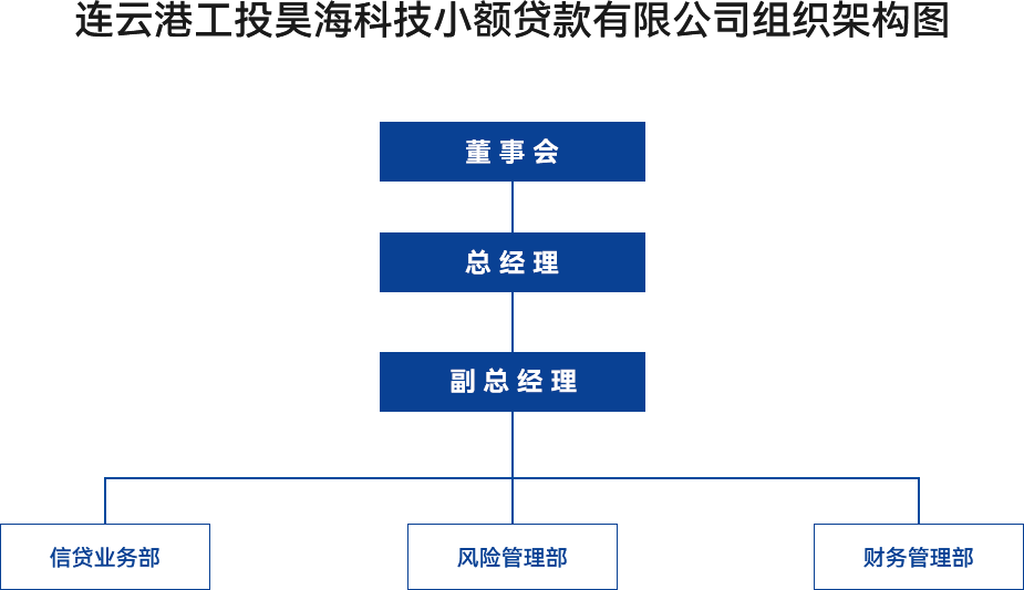 金融板塊-連云港工投昊?？萍夹☆~貸款有限公司組織架構(gòu)圖